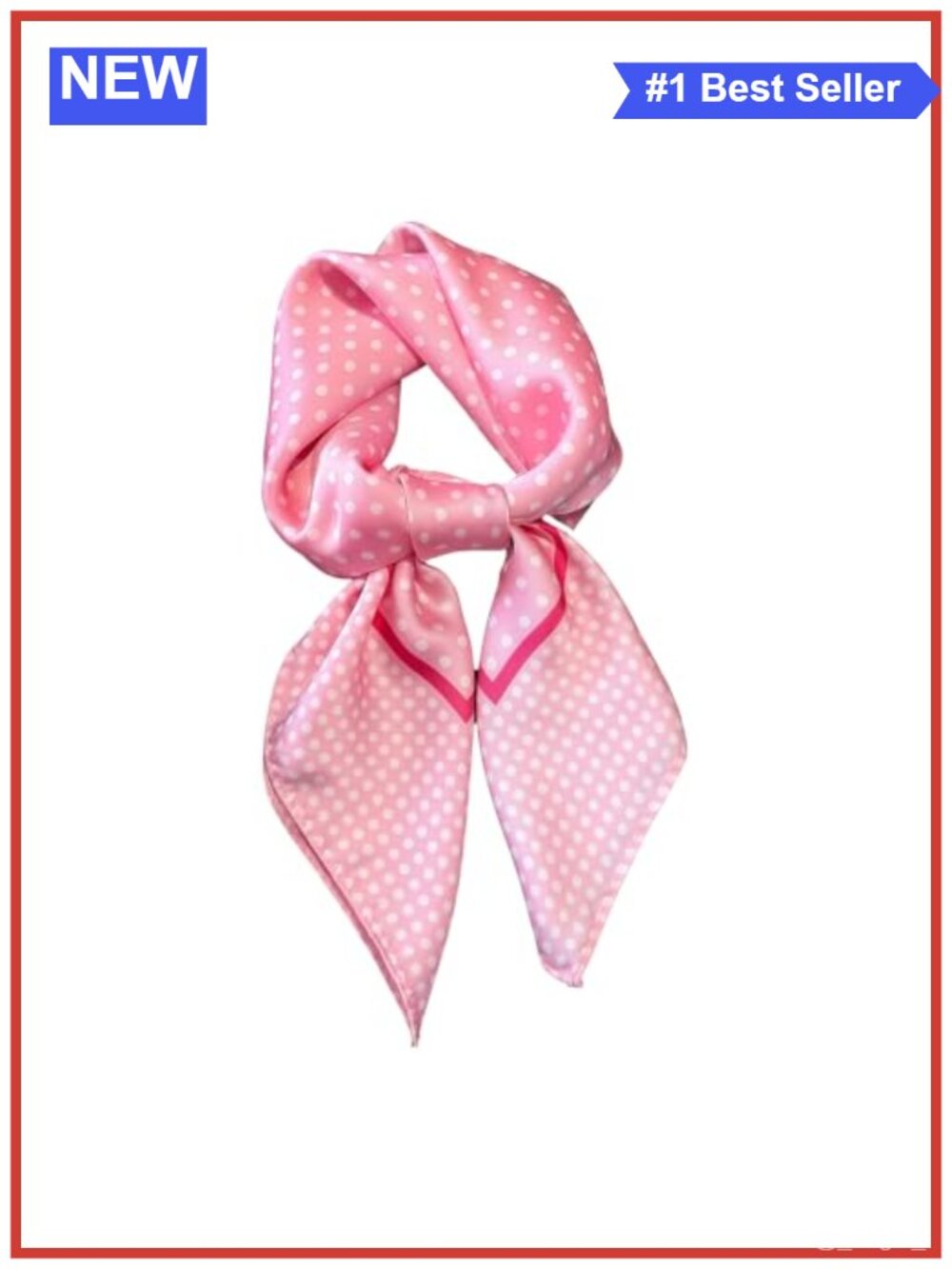 Women's Polka Dot Square Scarf 100% Polyester Lightweight 27.55" Neck Head Wrap